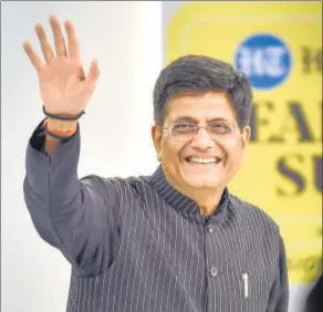  ?? HT PHOTO ?? Union minister Piyush Goyal said India’s robust economy is set to lead global growth.