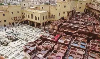  ??  ?? A must-visit in Fez is Chouara Tannery that continues techniques dating back 1,000 years.