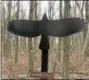  ?? SUBMITTED PHOTO ?? Hawk Mountain’s trail-side gallery features life-size, in-flight silhouette­s of 7 species of endangered and near threatened eagles from around the world.