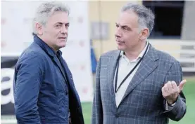  ??  ?? Il direttore generale Franco Baldini con il presidente James Pallotta