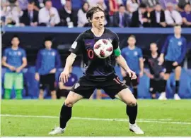  ?? AFP ?? Luka Modric ist als technisch starker Spielmache­r das Gesicht von Kroatien.