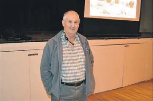  ??  ?? Howard Wood of COAST spoke to members of the Arran Historical Society about fishing on Arran in the Clyde in years gone by.