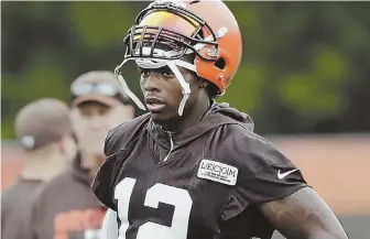  ?? AP PHOTO ?? NOT READY TO RETURN: Browns wide receiver Josh Gordon wrote on Twitter that he will miss the start of training camp as a part of his treatment plan for addictions.