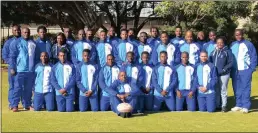  ??  ?? UNIZULU Buffels players, after being recently crowned USSA rugby champions