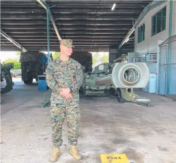  ?? Picture: 1ST LT BRIDGET GLYNN/US MARINES ?? 1st Lieutenant Kevin Heine has completed his quarantine