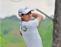  ?? | GolfRSA ?? GOLFRSA National Squad member Yurav Premlall goes for distance during the first round of the Nedbank Junior Challenge at the Gary Player Country Club.