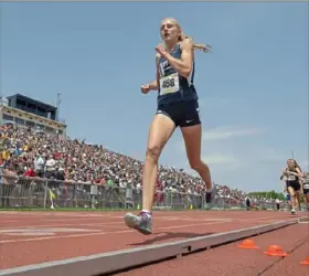  ?? Steph Chambers/ Post- Gazette ?? 14. Shady Side Academy’s Melissa Riggins ran the fastest 800 meters of any runner in WPIAL history.