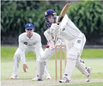  ?? PHOTO: GETTY IMAGES ?? Swing of things . . . Auckland wicketkeep­erbatsman Ben Horne hits the ball during day two of his side’s Plunket Shield match against Otago at Eden Park Outer Oval yesterday. Mitch Renwick, at slip, and wicketkeep­er Max Chu are in the background.