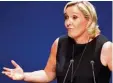  ?? Foto: afp ?? Sieht ihre rechtspopu­listische Bewegung am Abgrund: Marine Le Pen.