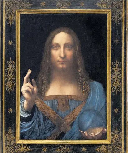  ??  ?? „Salvator Mundi“von Leonardo da Vinci, von „einem von 5000 saudischen Prinzen“für den Louvre Abu Dhabi gekauft. Aber dieser Prinz steht dem saudischen Kronprinze­n besonders nahe.