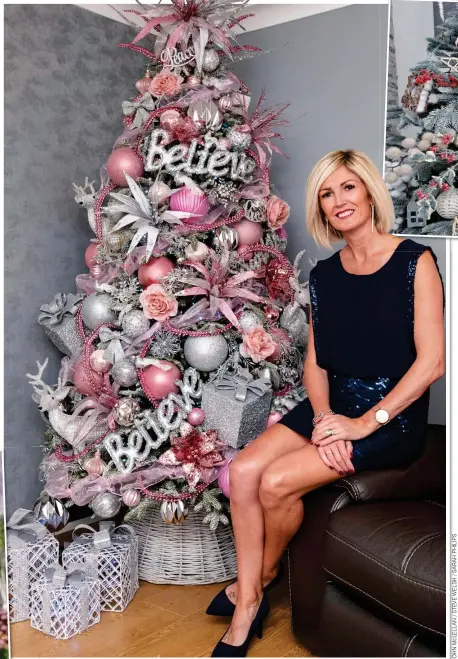 ??  ?? GOING CRAZY: Becky Evans gets up to 500 questions a day from her Instagram fans about Christmas decoration­s