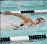  ?? PETE BANNAN — DIGITAL FIRST MEDIA ?? Camryn Carter performs during her winning swim in the 200 freestlye with a time of 2:01.33.