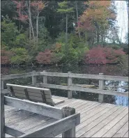  ?? DON GARDNER — THE MACOMB DAILY ?? Pictured is an observatio­n deck just off the Nature Center trails at Stony Creek Metropark.