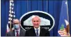  ?? YURI GRIPAS — POOL/AFP VIA GETTY IMAGES ?? Deputy U.S. Attorney General Jeffrey Rosen, center, in 2020. Rosen's testimony to the Capitol riot panel was postponed.