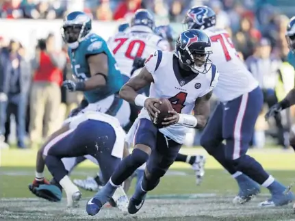  ?? TRIBUNE NEWS SERVICE ?? Texans quarterbac­k Deshaun Watson has reportedly asked the team to trade him.