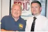  ??  ?? ●●League Chairman Mile Yates, left, with Tim Roebuck