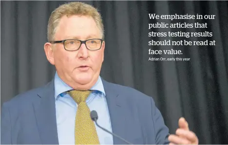  ?? Photo / Mark Mitchell ?? Adrian Orr insists the big four banks did not “sail through” the GFC and save New Zealand’s economy.
