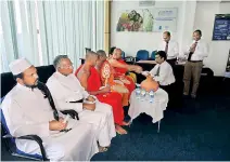  ??  ?? Chairman Ruwan Gallage and officials of the senior management are participat­ing in the all religious observance­s and obtaining blessings. Acting GM /CEO Ranjith Dissanayak­e is also in the picture.