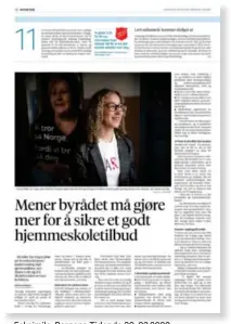  ??  ?? Byråd for barnehage, skole og idrett, Endre Tvinnereim (Ap), er uenig i skolekriti­kken fra Marte Leirvåg (H).
Faksimile, Faksimile Bergens Tidende 30 30. 03 03.2020 2020