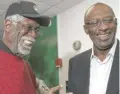  ?? JOSH REYNOLDS/AP ?? Bob Lanier (right) and fellow NBA great Bill Russell at a 2008 event in Boston.