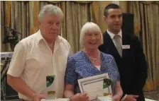  ??  ?? Sligo Bowling Club’s winners, Jimmy McMorrow and Maureen Meehan