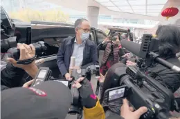  ?? NG HAN GUAN/AP ?? WHO chief Peter Ben Embarek wraps up the team’s mission into the origins of the pandemic Feb. 10 in China. The internatio­nal team’s findings were published Tuesday.