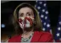  ?? JACQUELYN MARTIN — THE
ASSOCIATED PRESS ?? House Speaker Nancy Pelosi of California speaks to the media Wednesday on Capitol Hill in Washington.