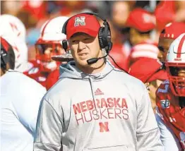  ?? STEVEN BRANSCOMBE GETTY IMAGES ?? Head coach Scott Frost will lead his Nebraska Cornhusker­s against the No. 5 ranked Ohio State Buckeyes to begin a Big Ten season delayed by COVID-19.