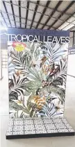  ?? ?? Photo shows the captivatin­g ‘Tropical Leaves’ themed bespoke decorative tiles.