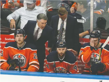  ?? IAN KUCERAK ?? Edmonton head coach Dave Tippett had his team on a 7-1 run to start, but the Oilers have lost their last two contests.