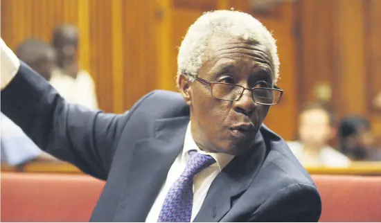  ?? Picture: Gallo Images ?? GUILTY. Judge Nkola Motata at the High Court in Johannesbu­rg in 2010 when he was convicted of drunken driving.