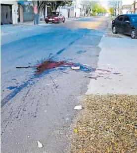  ?? J. J. GARCÍA ?? Marcas de sangre. Allí fue asesinado Ricardo Capoulat.