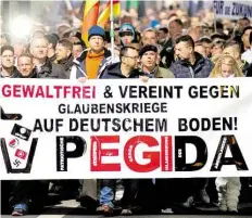  ?? DPA-BILD: BURGI ?? Seit vier Jahren ruft „Pegida“Fu Demonstrat­ionen in Dresden auf.