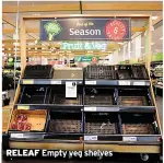  ?? ?? RELEAF Empty veg shelves