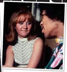  ??  ?? VOLATILE AFFAIR:
Jimi’s long-time lover Kathy Etchingham, left. Above: The star with singer Lulu