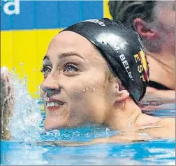  ?? FOTO: EFE ?? Mireia Belmonte sumó ayer su primer triunfo en la Copa del Mundo 2017