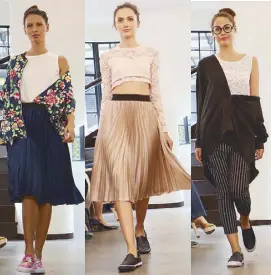  ??  ?? Fun, flirty, feminine looks from Kashieca’s SS2016 collection