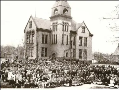  ?? Submitted by M. Lee Taylor ?? Washington School was built in 1892 and torn down in 1937. Building materials were salvaged and used in the constructi­on of the High School Gymnasium in 1938.