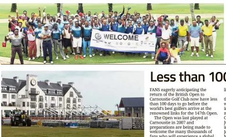  ??  ?? Work is underway at Carnoustie in preparatio­n for this year’s Open.