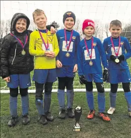  ??  ?? Under-8 Thunder – won a tournament at Ramsgate despite just having the bare minimum of five players