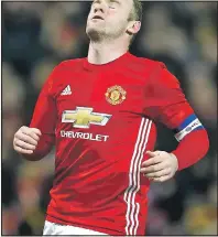  ??  ?? WAYNE PAIN: Rooney is unlikely to start the cup final
