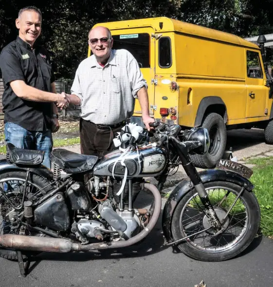  ??  ?? ABOVE: Paul hands over the Model 18, October 2018 . Fine bottle of bubbly just out of shot...