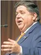  ?? ANTONIO PEREZ/CHICAGO TRIBUNE ?? Gov. J.B. Pritzker speaks at the Auditorium Theatre in Chicago on Jan. 31.