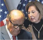  ?? JACQUELYN MARTIN/ AP ?? Rudy Giuliani, seen here with lawyer Sidney Powell, said Dominion’s defamation lawsuit against him will allow him to investigat­e the company’s history, finances and practices.