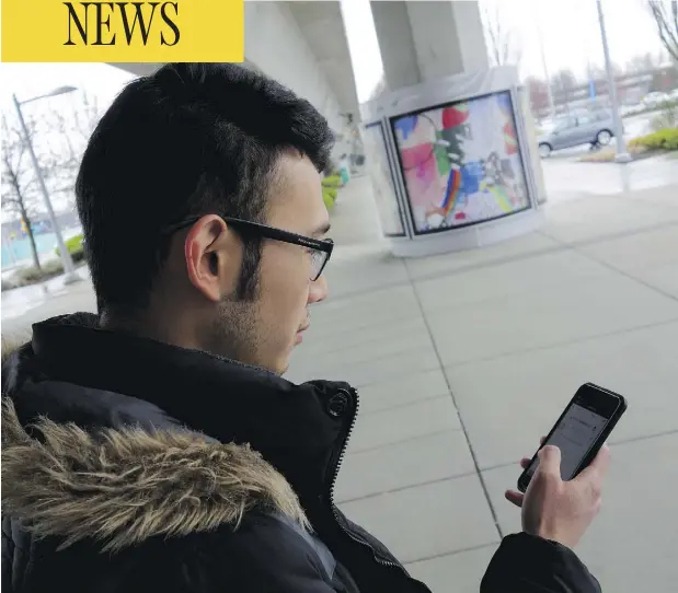  ?? DOUGLAS QUAN / NATIONAL POST ?? Arthur Chen, a student at Simon Fraser University, says he uses one of several undergroun­d ride-sharing services in the Metro Vancouver region.