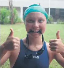  ??  ?? Ella-May Claassen was excited to compete in the girls’ U14 age group and received the junior victrix ludorum for her efforts