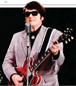 ??  ?? GUITAR HERO: A hologram form of Roy Orbison was used to perform his biggest hits earlier this year