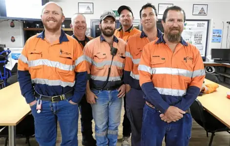  ?? Photo: Contribute­d ?? FEELING LIGHTER: Shedding a few kilos off their waistlines are (from left) Eric Nothdurft, Stephen Frost, Trent Scott, Daniel Sack, Clint Stubbings and Ashley Davies.