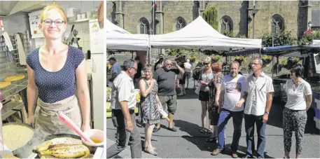  ??  ?? Pour Lydie, de L’Heure de la galette, ce nouvel emplacemen­t est « tout à fait positif ».