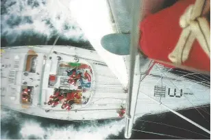  ??  ?? Dramatic view of Maiden in the 1989/90 Whitbread Round the World Race